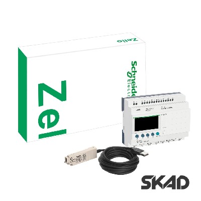  Zelio Logic ( SR3B101BD + USB  + Zelio Soft 2) 6 ./4 . 24 DC Schneider Electric SR3PACKBD